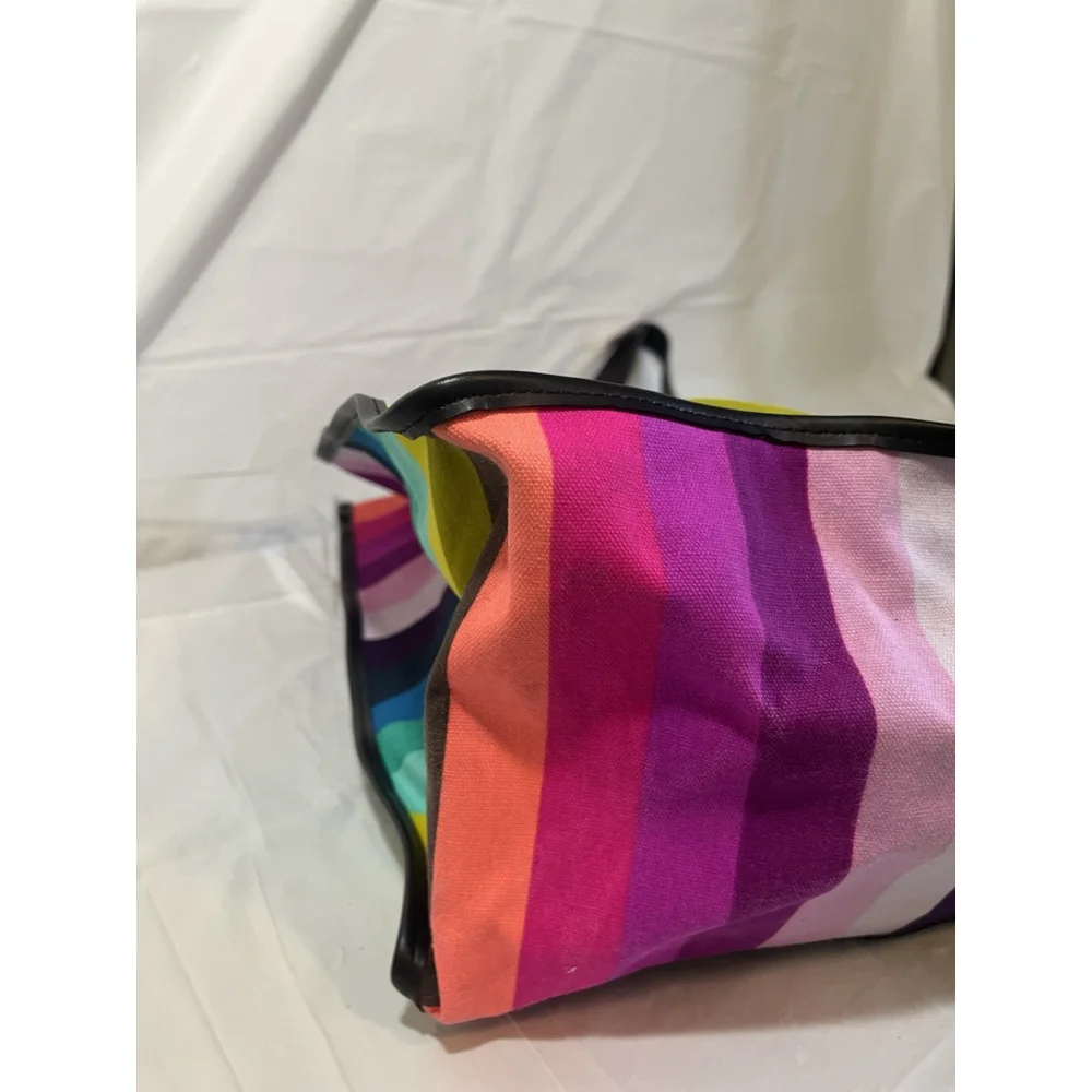 Victoria's Secret beach summer Oversized Shoulder Tote Bright Striped Bag new_10